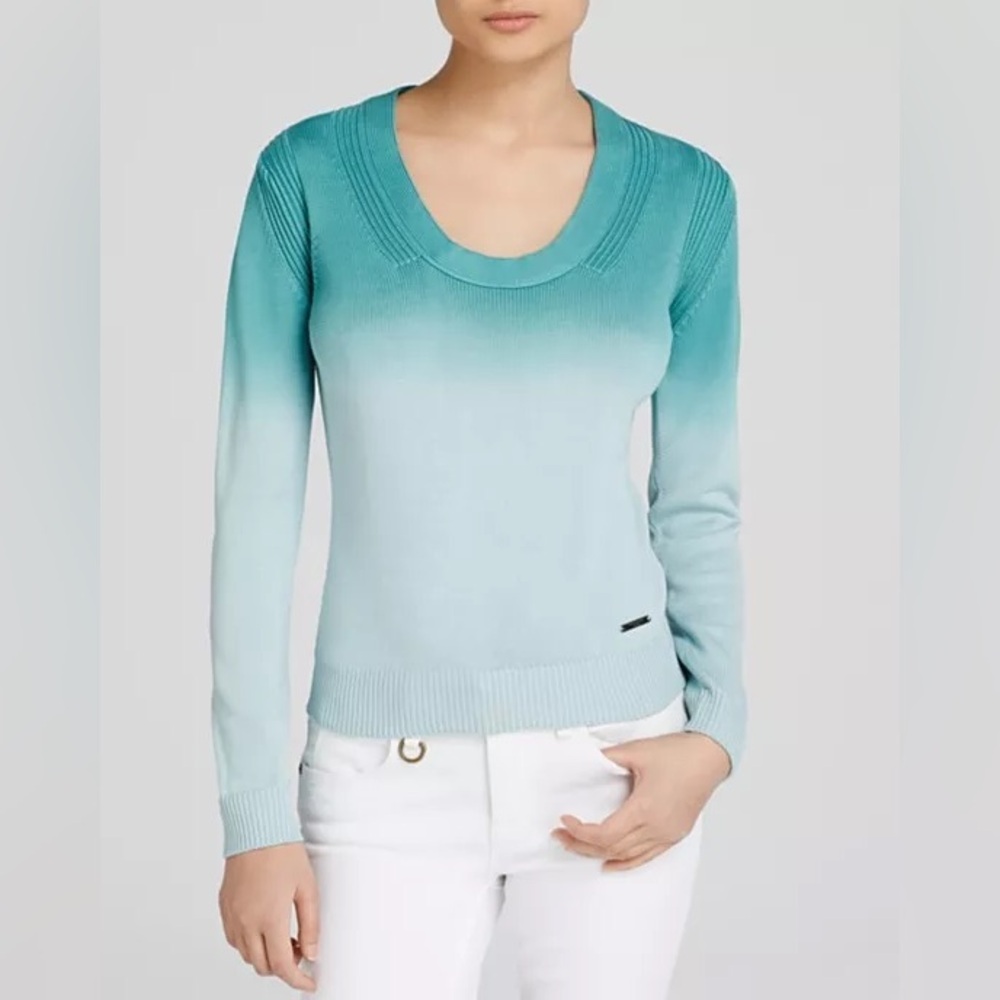 Burberry Brit 100% Silk Dip Dye Sweater Size Medium